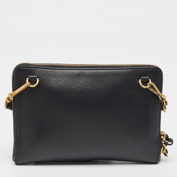 BALENCIAGA Black Leather Neo Classic Small Pouch - Picture 4 of 8